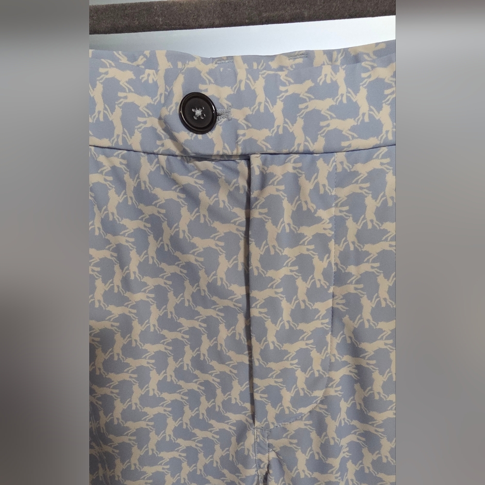 Greyson Light Blue Patterned Flat-Front Shorts - image 3